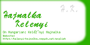 hajnalka kelenyi business card